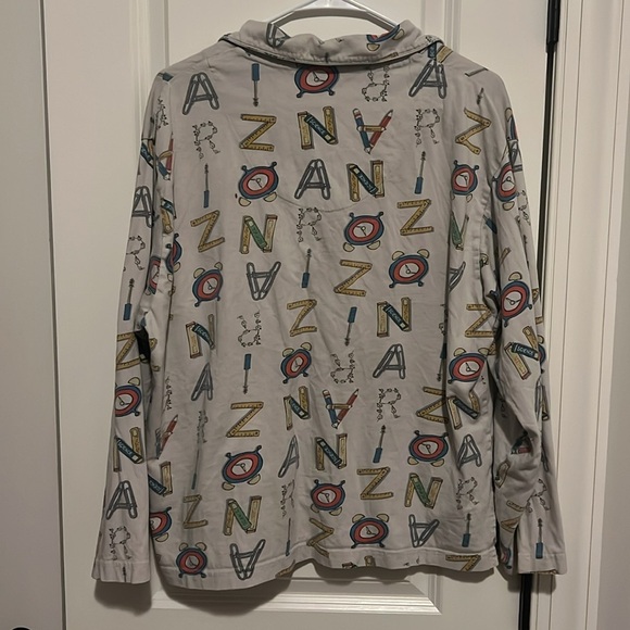 Arizona Women’s size Large Button Down Shirt Back to School Design Teacher - Picture 2 of 6